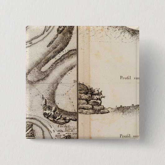 La Charente Atlas Karte Button (Vorderseite)