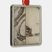 La-Charente-Atlas-Karte Silbernes Ornament (Rechts)