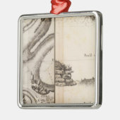 La-Charente-Atlas-Karte Silbernes Ornament (Links)