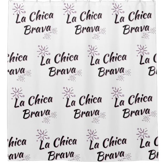"LA CHICA BRAVA" SHOWER CURTAIN DUSCHVORHANG (Vorderseite)
