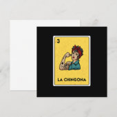 La Chingona Mexican Lottery Bingo Game Card Player Einladung (Vorne/Hinten)