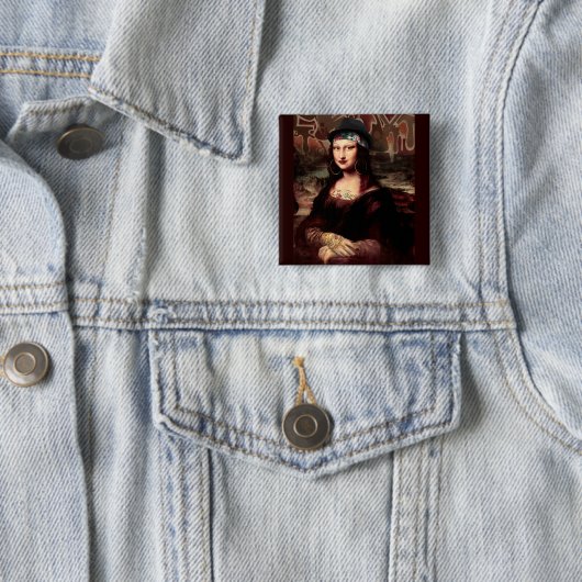 La Chola Mona Lisa Mexikanisch Button (Beispiel)