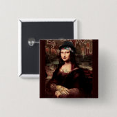 La Chola Mona Lisa Mexikanisch Button (Vorne & Hinten)