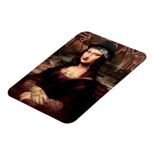 La Chola Mona Lisa Mexikanisch Magnet (Linke Seite)