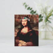 La Chola Mona Lisa Mexikanisch Postkarte (Stehend Vorderseite)