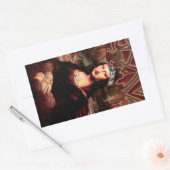 La Chola Mona Lisa Mexikanisch Rechteckiger Aufkleber (Umschlag)