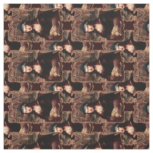 La Chola Mona Lisa Mexikanisch Stoff (Muster)