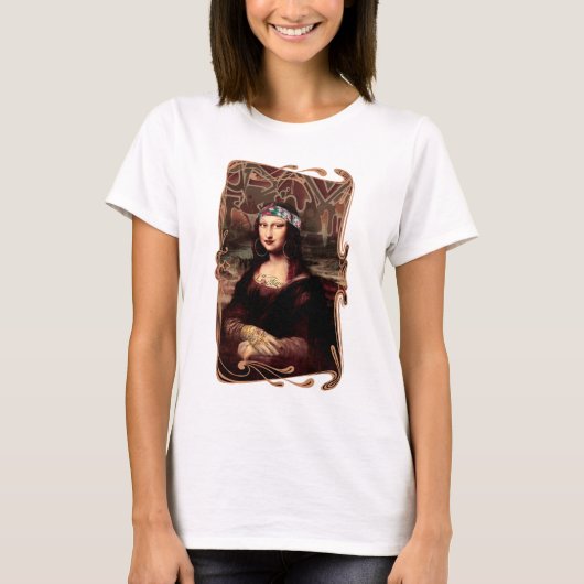 La Chola Mona Lisa Mexikanisch T-Shirt (Vorderseite)