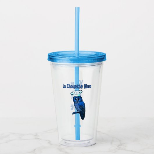 La Chouette Bleue Café Acryltrinkbecher (Vorderseite)
