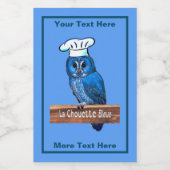 La Chouette Bleue Café Lebensmitteletikett (Einzelnes Label)