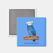 La Chouette Bleue Café Magnet (Vorderseite/Rückseite)