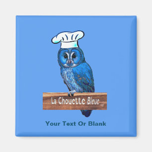 La Chouette Bleue Café Magnet