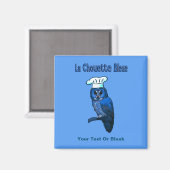 La Chouette Bleue Café Magnet (Vorderseite/Rückseite)