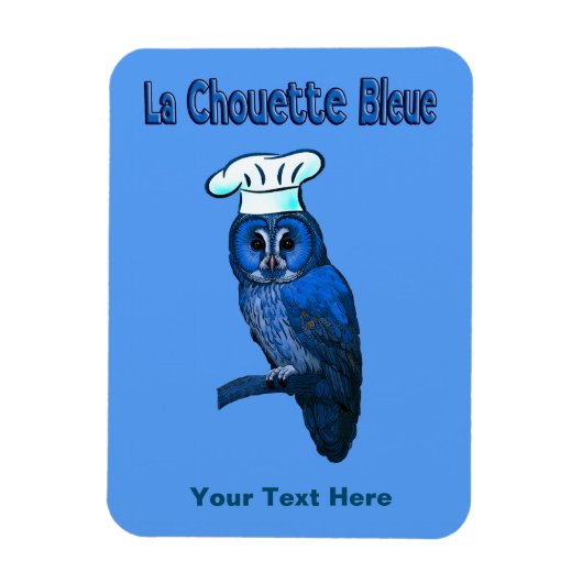 La Chouette Bleue Café Magnet (Vertikal)