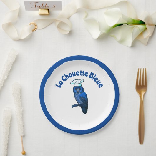 La Chouette Bleue Café Pappteller (Hochzeit)