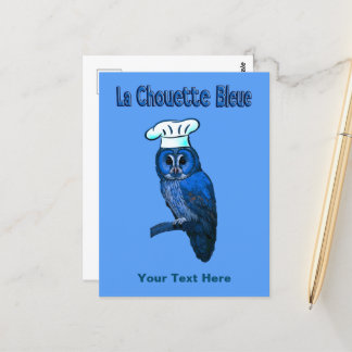 La Chouette Bleue Café Postkarte