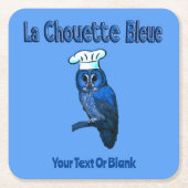 La Chouette Bleue Café Rechteckiger Pappuntersetzer (Vorderseite)