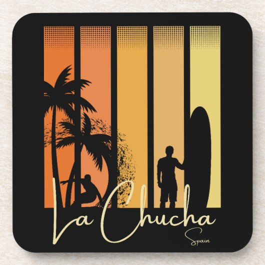 La Chucha Spanien Surfstrand Getränkeuntersetzer (Vorderseite)