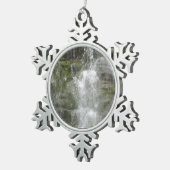 La Chute Wasserfall im Forillon Nationalpark Schneeflocken Zinn-Ornament (Rechts)