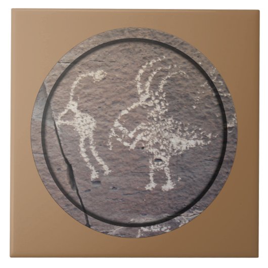 La Cieneguilla Petroglyph Fliese (Vorderseite)