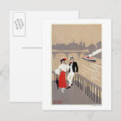 La Cite Art Deco Szene Postkarte (Vorne/Hinten)