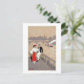 La Cite Art Deco Szene Postkarte (Stehend Vorderseite)