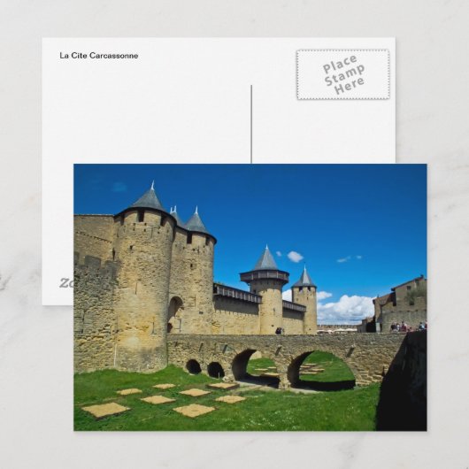 La Cite carcassonne Postkarte (Vorne/Hinten)