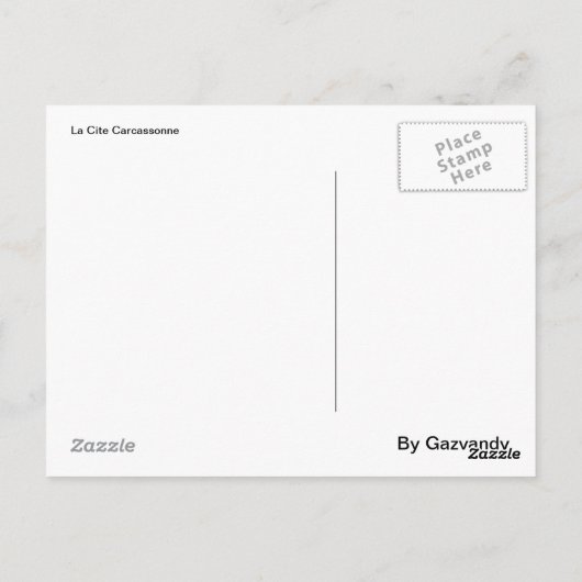 La Cite carcassonne Postkarte (Rückseite)
