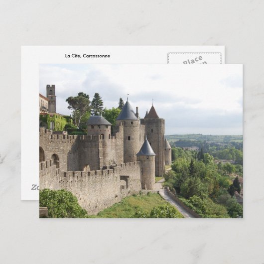La Cite, Carcassonne Postkarte (Vorne/Hinten)