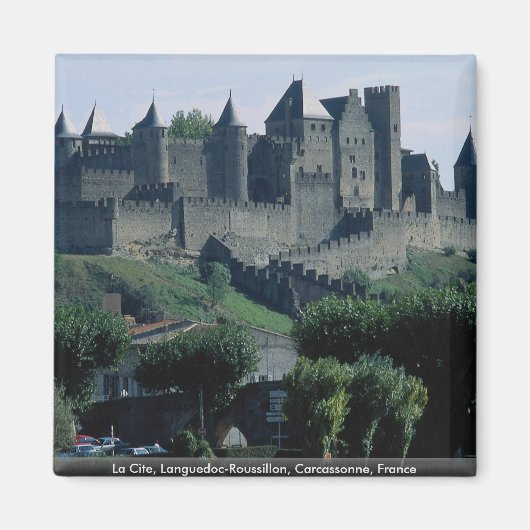 La Cite, Languedoc-Roussillon, Carcassonne, Frankr Magnet (Vorne)