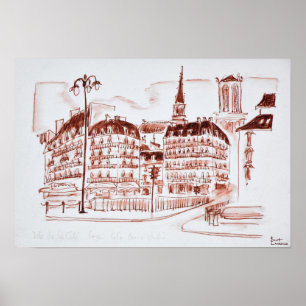 La Cite und Notre Dame de Paris   Paris, Frankreic Poster