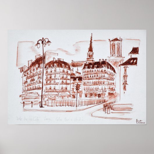 La Cite und Notre Dame de Paris | Paris, Frankreic Poster (Vorne)