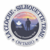 La Cloche-Silhouette Trail (rd2) Aufkleber (Vorderseite)