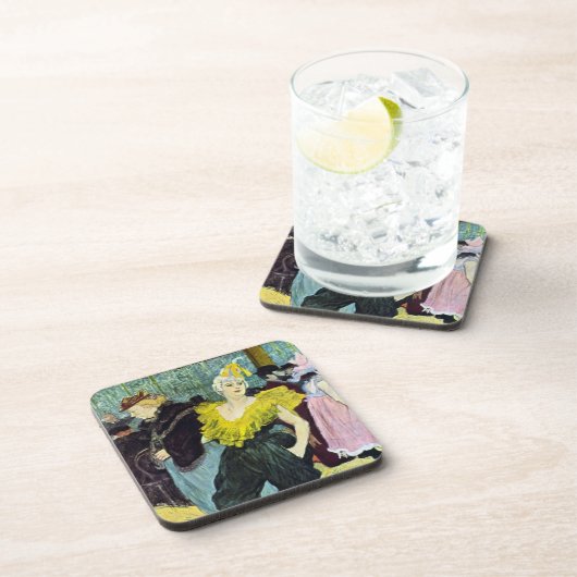 La Clownesse (Clown) Cha-U-Kao von Toulouse Lautre Getränkeuntersetzer (Rechte Seite)