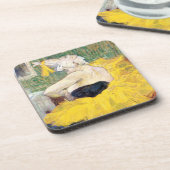 La Clownesse (Clown) Cha-U-Kao von Toulouse Lautre Getränkeuntersetzer (Linke Seite)