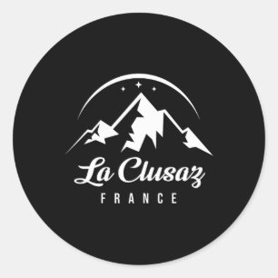 La Clusaz Frankreich Skigebiet Snowboarden So Runder Aufkleber
