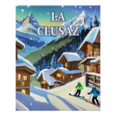 La Clusaz: Glanz der Schnee, echter Charme Poster (Vorderseite)