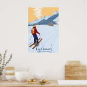 La Clusaz Skigebiet Reiseplakat Poster (Küche)