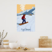La Clusaz Snowboarden Reiseplakat Poster (Küche)