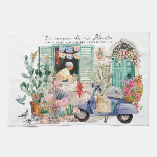 La Cocina de mi Abuela | Mexican Home Geschirrtuch (Horizontal)