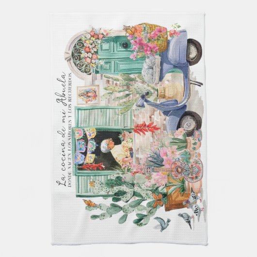 La Cocina de mi Abuela | Mexican Home Geschirrtuch (Vertikal)