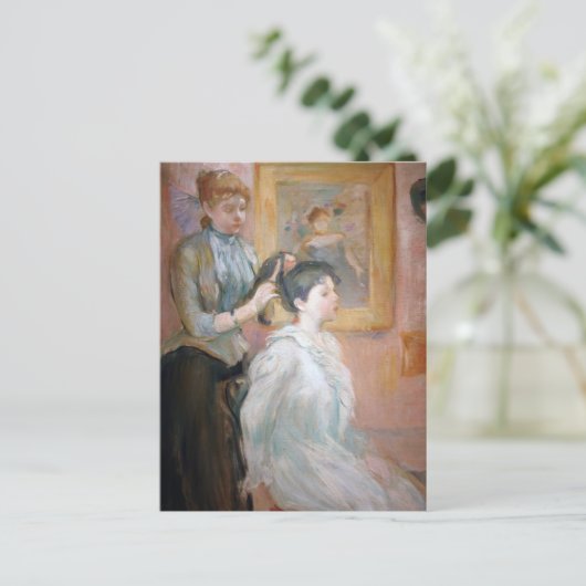 La Coiffure | Berthe Morisot Postkarte (Stehend Vorderseite)