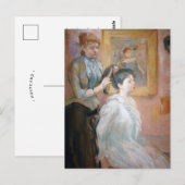 La Coiffure | Berthe Morisot Postkarte (Vorne/Hinten)