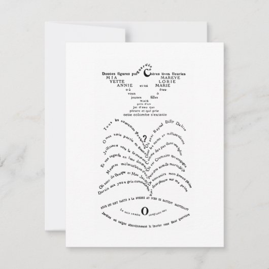 La Colombe poignardée et le Jet d'eau Mitteilungskarte (Vorderseite)