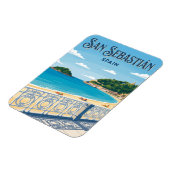 La Concha Strand Spanien Magnet (Linke Seite)