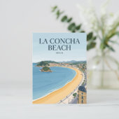 La Concha Strand Spanien Postkarte (Stehend Vorderseite)