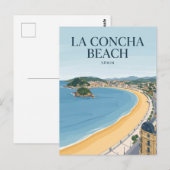 La Concha Strand Spanien Postkarte (Vorne/Hinten)