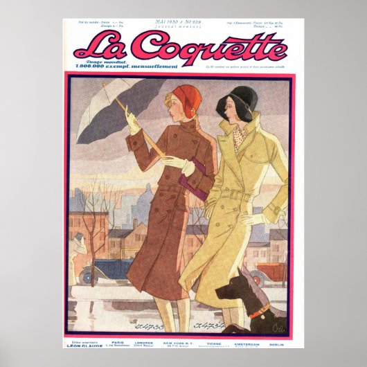 La Coquette Umbrella Girl Poster (Vorne)