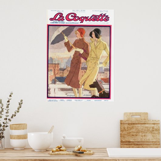 La Coquette Umbrella Girl Poster (Küche)