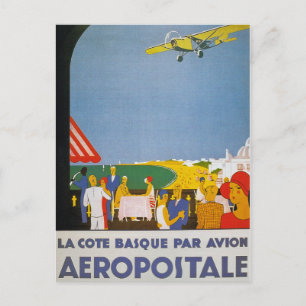 La Côte Baskische Küste mit dem Flugzeug Postkarte